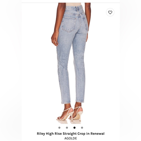 Agolde Riley High Rise Straight Crop in Renewal - Picture 2 of 7